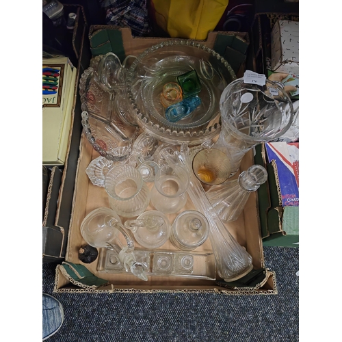 174 - Box Of Glass Ware