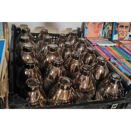 193 - Crate Of Small Silver Coloured Bottles