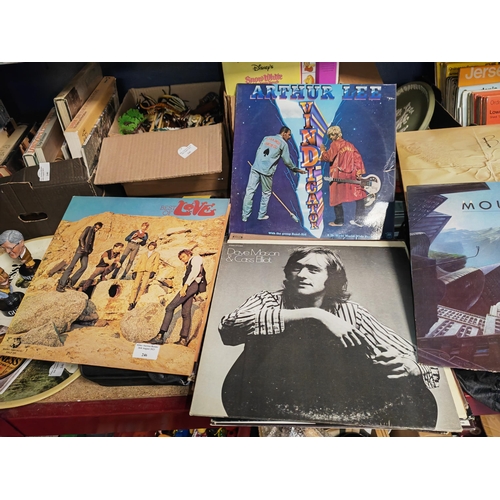 246 - Stack Of Lp Records Including Robert Hunter, Spirit, Rod Stewart, The Byrds, Roxy Music Etc