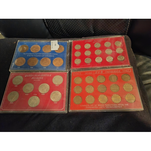 266 - 4 Coin Sets In Cases