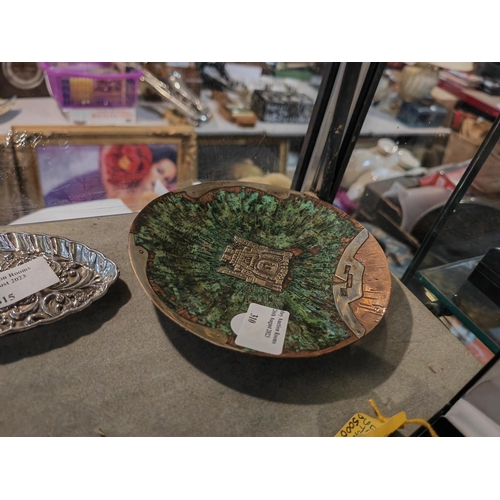 310 - Peruvian Copper And Silver Dish