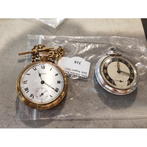 318 - 2 Pocket Watches Smiths And Ingersoll Untested