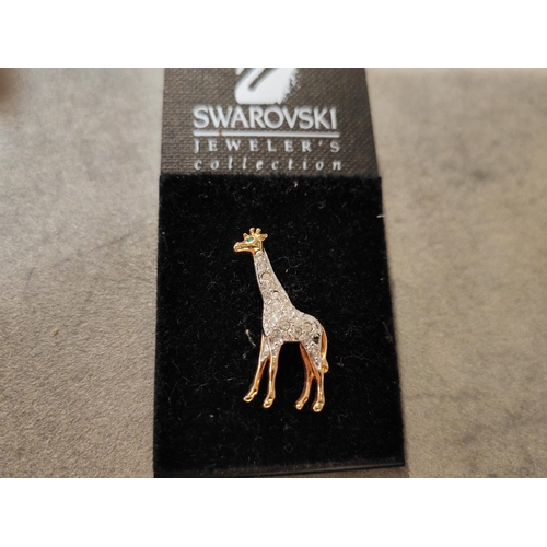 345 - Swarovski Giraffe Brooch