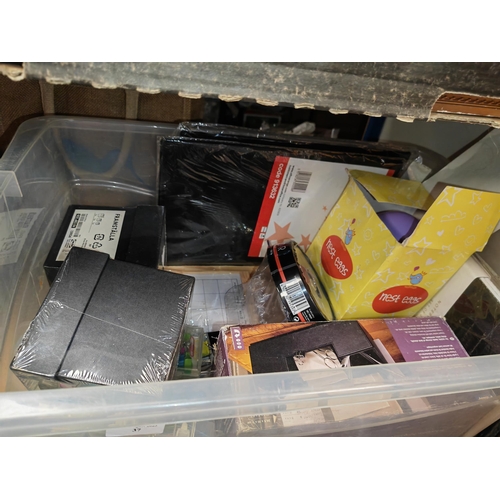 37 - Storage Box Of Unused Items Including Ikea And Unused Cdr'S And Nest Money Box