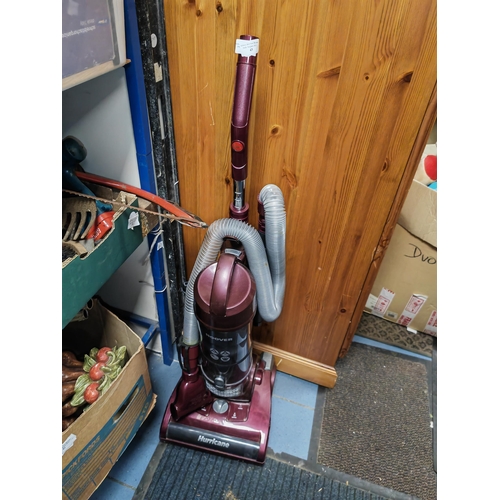 43 - Red Hoover Upright Vacuum Cleaner Working