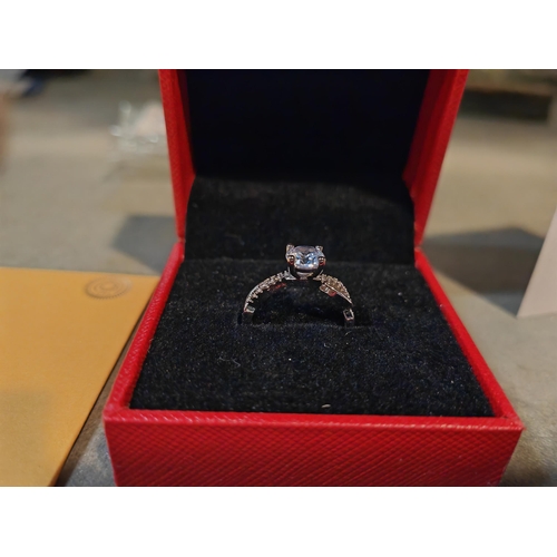 391 - Moissanite 1 Carat Dress Ring With Certificate