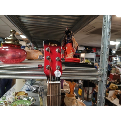 483 - Swift Accoustics Guitar With Strap Neck Repaired