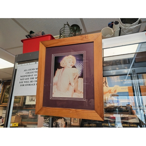 675 - Small Framed Photo Of Madonna With Replica Signature