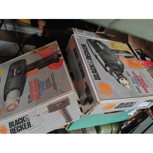 22 - Black And Decker Heat Gun And 2 Speed Hammer Drill