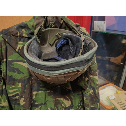 13 - Tank  Regiment Camouflaged Set Including A Teflon Helmet