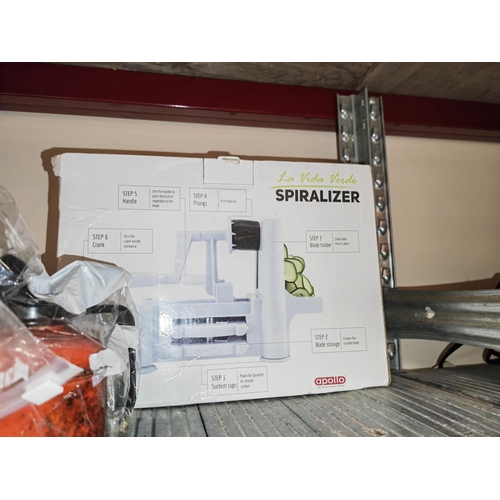 132 - Unused Salad Spinner Plus A Unused Spiralizer