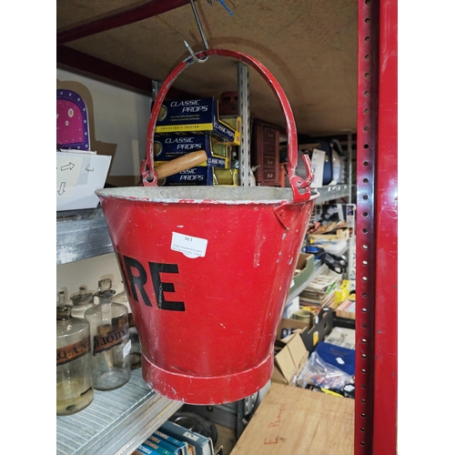138 - Metal Galvanised Fire Bucket