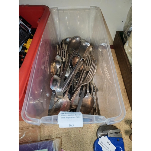 163 - Tub Of Cutlery