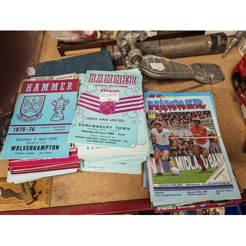 169 - Job Lot Of West Ham Football Programmes