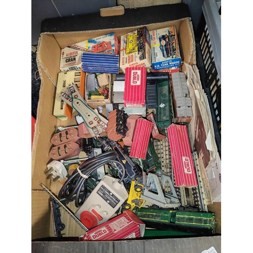177 - Box Of Train Sets And Accessories Including Hornby Duplo Trains Etc