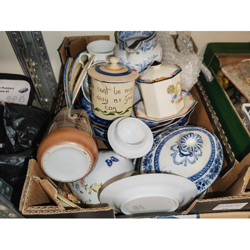 201 - Box Of Assorted Crockery
