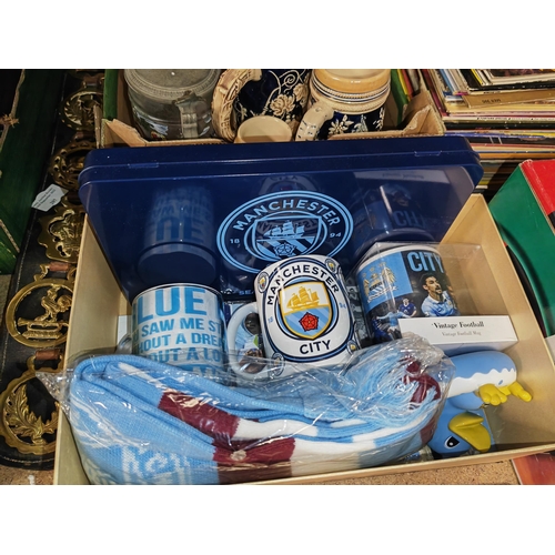 209 - Box Of Manchester City Items