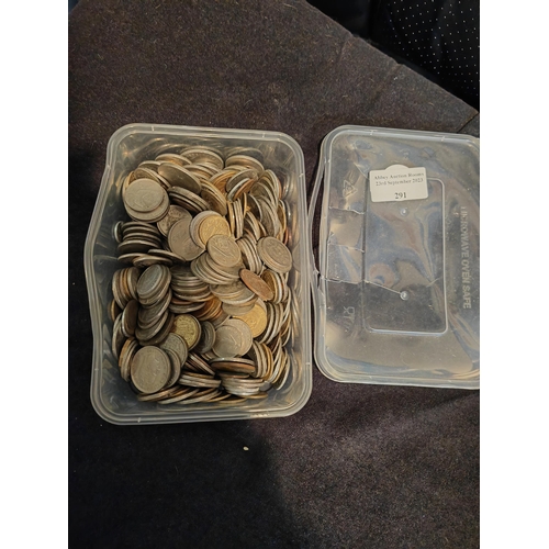 291 - Tub Of Mixed Coins