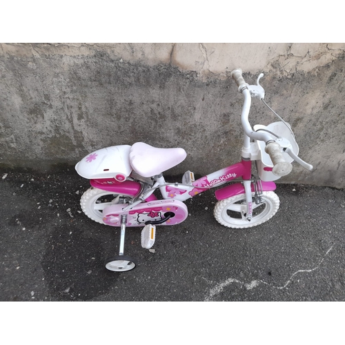 36 - Hello Kitty Girls Push Bike With Basket