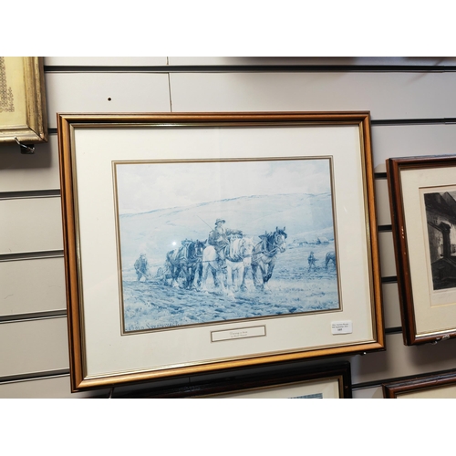 105 - Framed Print Called Driving A Team By Harold Swanwick
