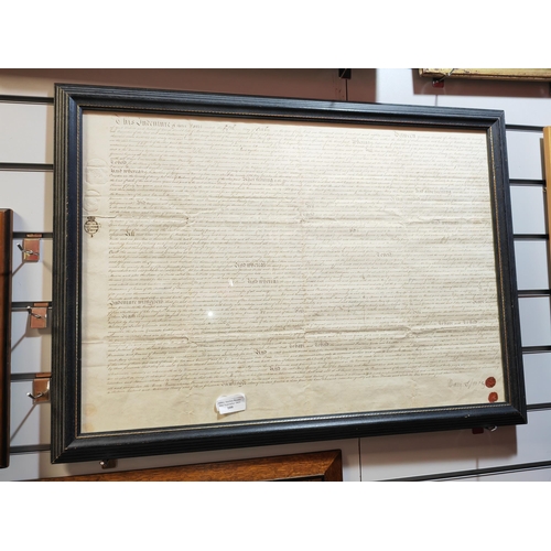 109 - Large Framed Indenture Dated 1787