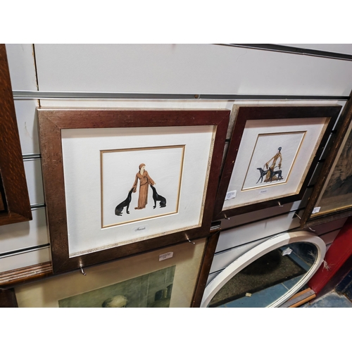 114 - Pair Of Art Deco Pictures In Gouache