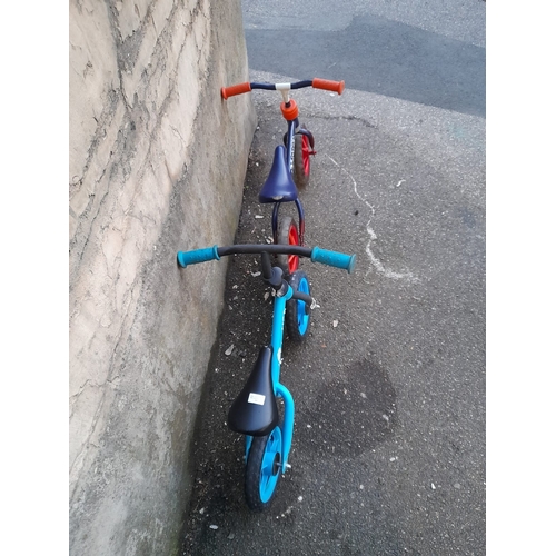 39 - Hauck Blue Childs Bike + Small Baby Blue Childs Bike