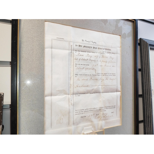 104 - Framed Indenture Dated 1826