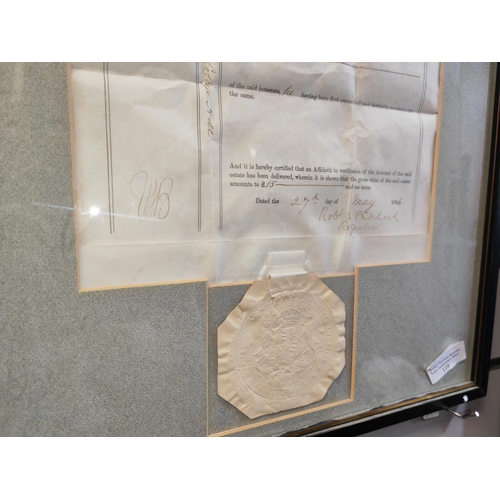 104 - Framed Indenture Dated 1826