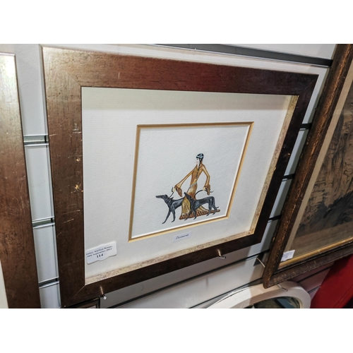 114 - Pair Of Art Deco Pictures In Gouache