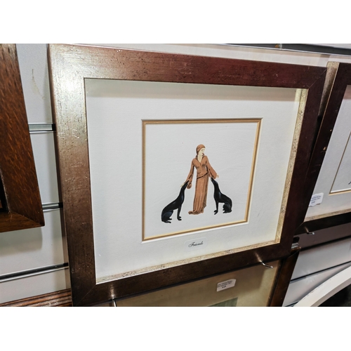 114 - Pair Of Art Deco Pictures In Gouache