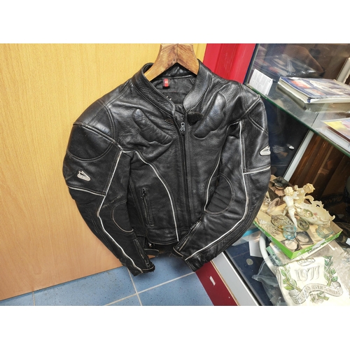 23 - Ladies Motorcycle Leather Suit, Buffalo, Jacket & Trousers (Trousers Marked Size 14) Plus Hein Geric... 