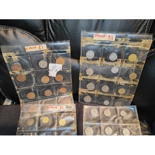 260 - Selection Of Sleeves Of Various Coins Spain, Ireland