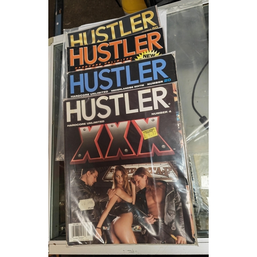 402 - 4 Hustler European Triple Xxx Hardcore Magazines