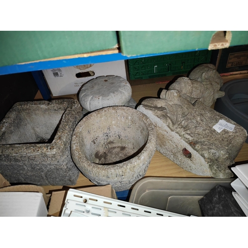 95 - 4 Concrete Garden Ornaments And Platers