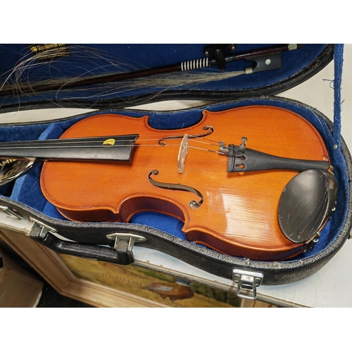 476 - Violin In Case With Bow