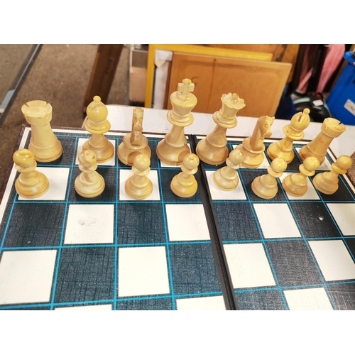 483 - S G Smith Chess Set In Box With Board