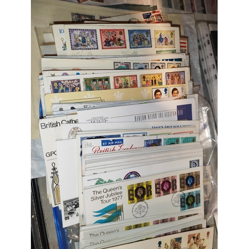 554 - Approx. 100 Fdc First Day Covers Plus 35 Postcards & Letters With Overseas Stamps Includes Football,... 