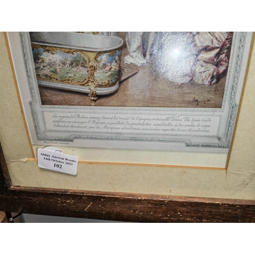 102 - Small Framed French Print