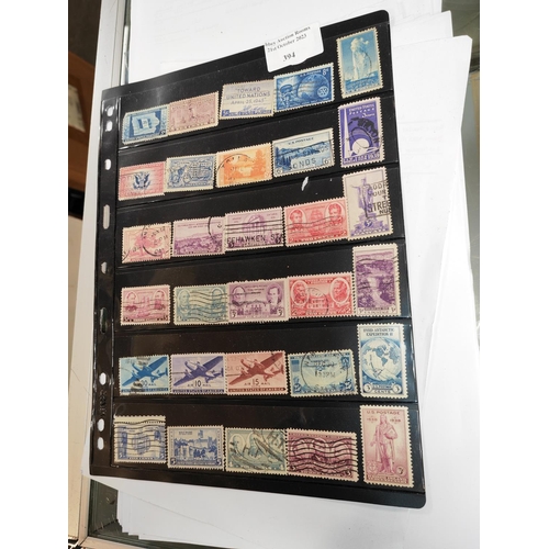 394 - 2 Pages Of American Pictorial Stamps