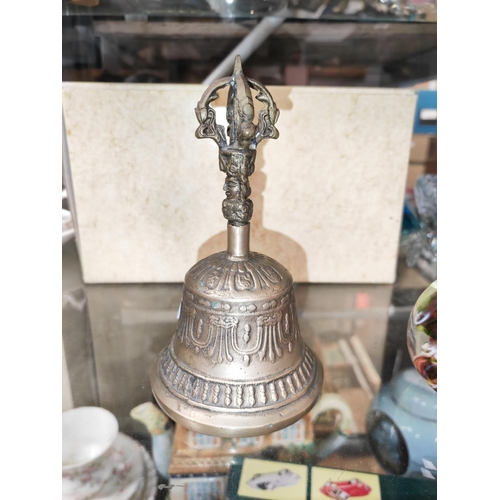 402 - Brass Bell With Crown Handle