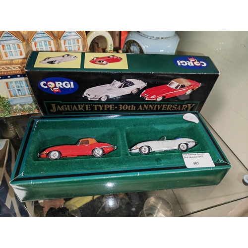 405 - Corgi Jaguar Twin Car Set Boxed