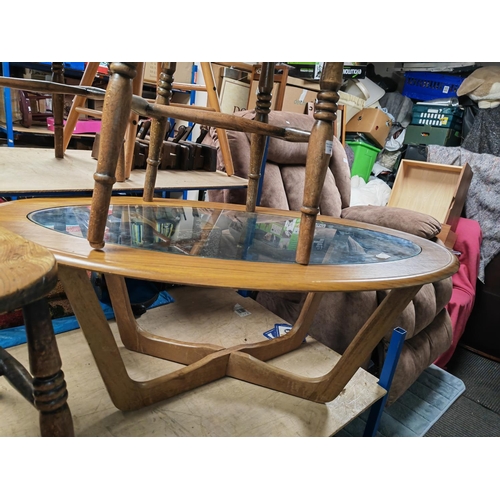 67 - Retro Glass Topped Coffee Table