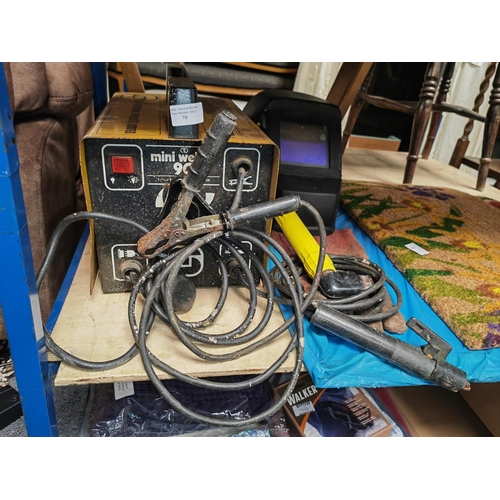 79 - Mini Arc Welder With Mask, Glove Etc