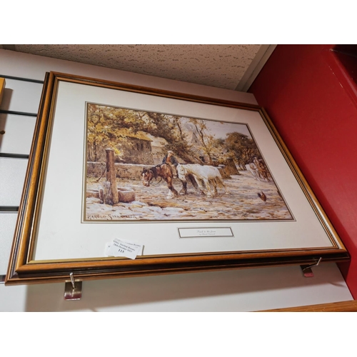 115 - Framed Print Of A Farming Scene Called Back To The Farm By Harold Swanwick