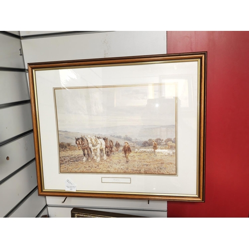 122 - Framed Farming Scene Print