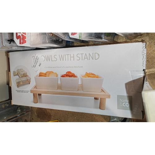 162 - Home & Co 3 Bowls With Stand In Box