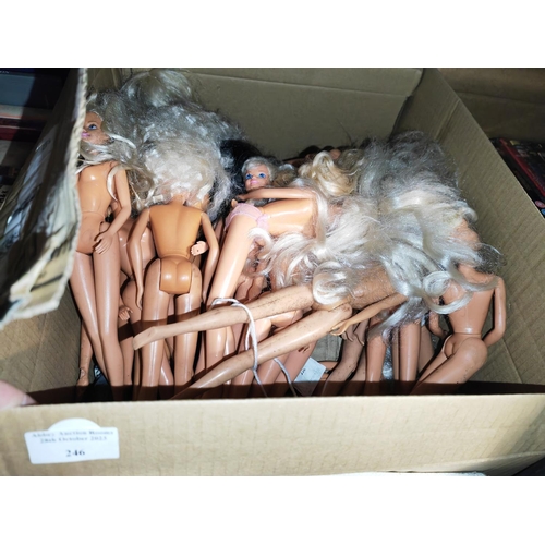 246 - Box Of Barbie Dolls