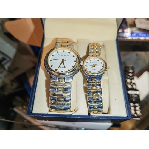 302 - 2 His And Hers Watch Sets Philip Mercer And Swiss Line