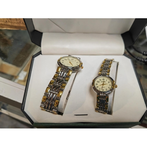 313 - Geneva Ladies And Gents Watch Set In Box